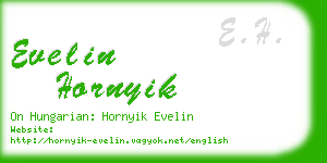 evelin hornyik business card